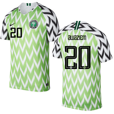Nigeria #20 AWAZIEM Home Soccer Country Jersey