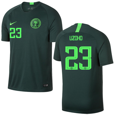 Nigeria #23 UZOHO Away Soccer Country Jersey