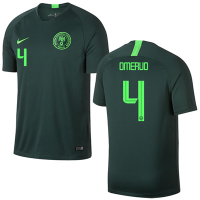 Nigeria #4 OMERUO Away Soccer Country Jersey