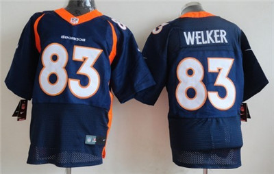 Nik Denver Broncos #83 Wes Welker Blue Elite Stitched Jersey