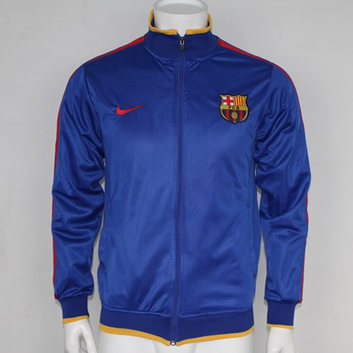 11-12 Barcelona Soccer Jacket Blue