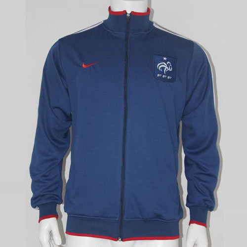 11-12 France Soccer Jacket Blue