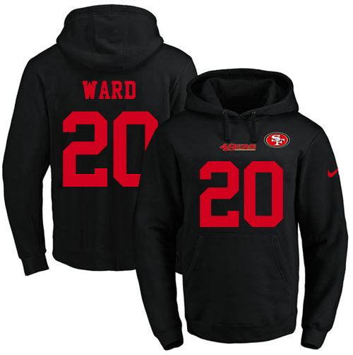Nike 49ers #20 Jimmie Ward Black Name & Number Pullover NFL Hoodie