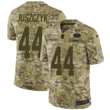 Nike 49ers #44 Kyle Juszczyk Camo Youth Stitched NFL Limited 2018 Salute to Service Jersey