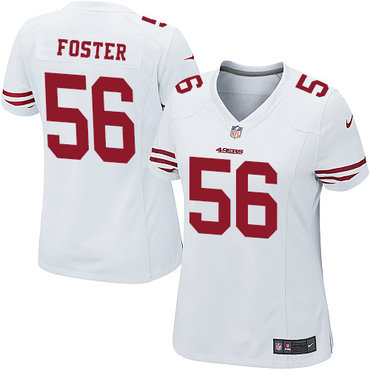 Nike 49ers #56 Reuben Foster White Women's Stitched NFL Elite Jersey