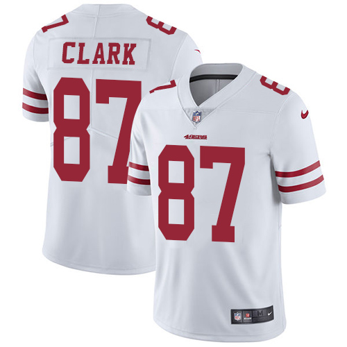 Nike 49ers #87 Dwight Clark White Men's Stitched NFL Vapor Untouchable Limited Jersey