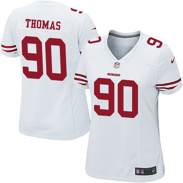 Nike 49ers #90 Solomon Thomas White Women's Stitched NFL Elite Jersey
