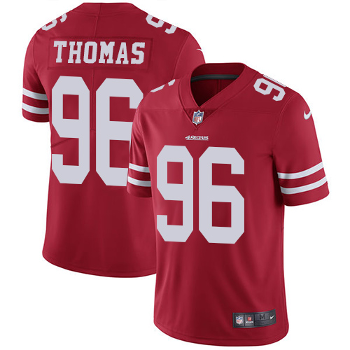 Nike 49ers #96 Solomon Thomas Red Team Color Youth Stitched NFL Vapor Untouchable Limited Jersey