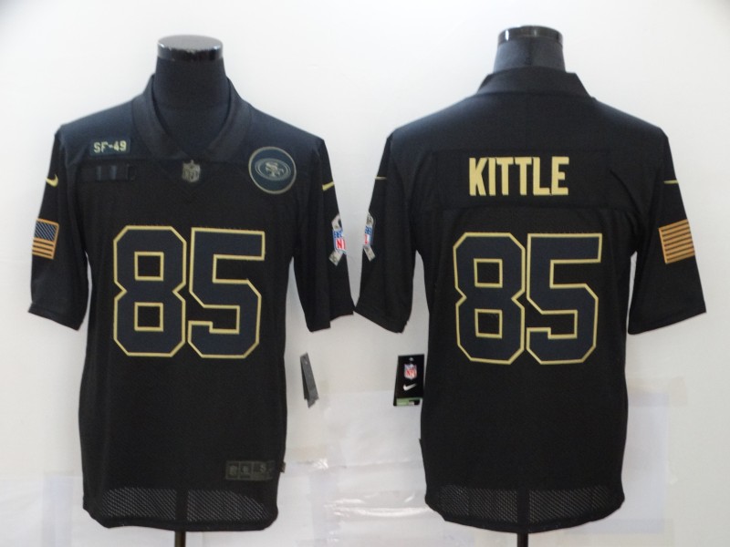 Nike 49ers 85 George Kittle Black 2020 Salute To Service Limited Jersey