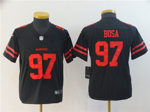 Nike 49ers 97 Nick Bosa Black Youth 2019 NFL Draft First Round Pick Vapor Untouchable Limited Jersey