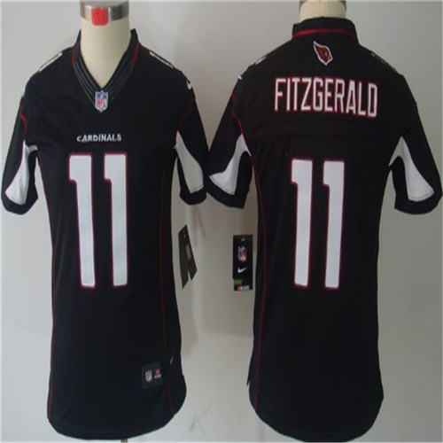 Nike Arizona Cardinals #11 Larry Fitzgerald Black Limited Womens Stitched Jersey