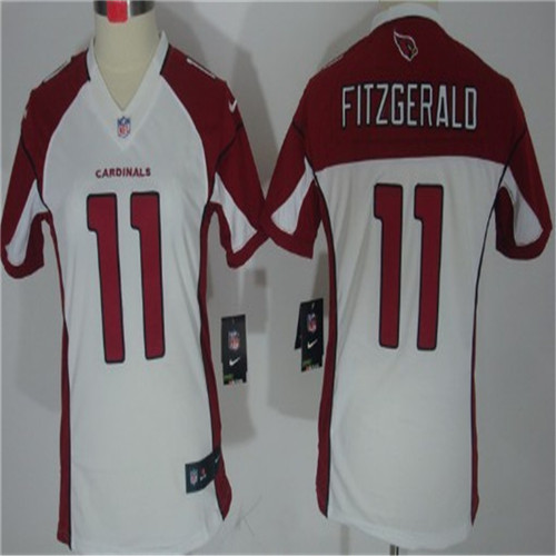 Nike Arizona Cardinals #11 Larry Fitzgerald White Limited Womens Stitched Jersey