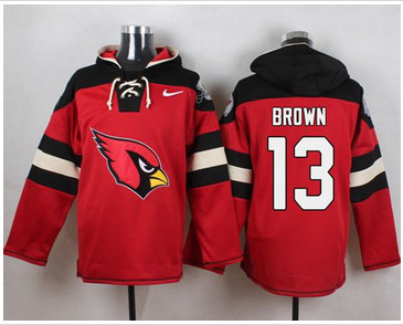 Nike Arizona Cardinals #13 Jaron Brown Red Player Pullover NFL Hoodie