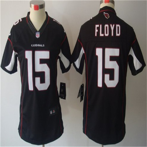 Nike Arizona Cardinals #15 Michael Floyd Black Limited Womens Stitched Jersey