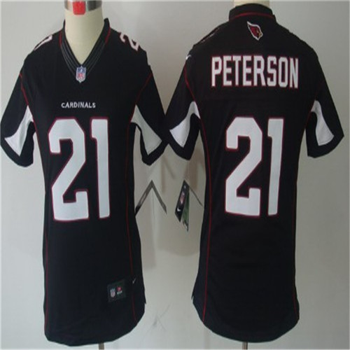 Nike Arizona Cardinals #21 Patrick Peterson Black Limited Womens Stitched  Jersey