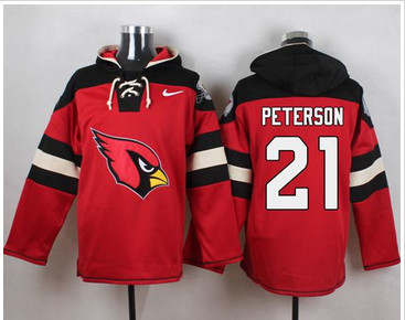 Nike Arizona Cardinals #21 Patrick Peterson Red Player Pullover NFL Hoodie