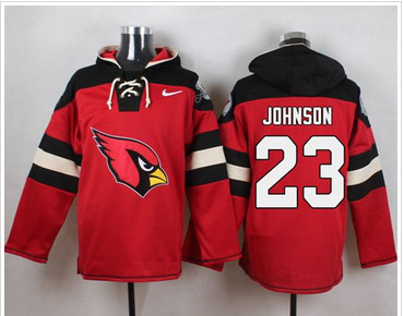 Nike Arizona Cardinals #23 Chris Johnson Red Player Pullover NFL Hoodie