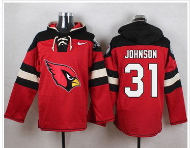 Nike Arizona Cardinals #31 David Johnson Red Player Pullover NFL Hoodie