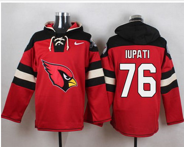 Nike Arizona Cardinals #76 Mike Iupati Red Player Pullover NFL Hoodie