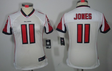 Nike Atlanta Falcons #11 Julio Jones White Limited Womens Stitched Jersey