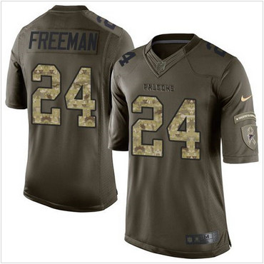 Nike Atlanta Falcons #24 Devonta Freeman Green Men's Stitched NFL Limited Salute To Service Jersey