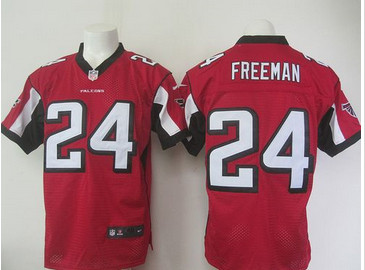 Nike Atlanta Falcons #24 Devonta Freeman Red Team Color Men's Stitched NFL Elite Jersey