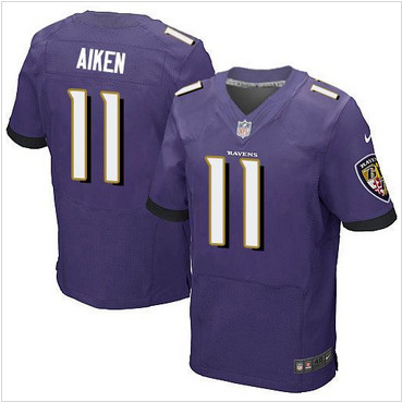 Nike Baltimore Ravens #11 Kamar Aiken Purple Team Color Men's Stitched NFL New Elite Jersey