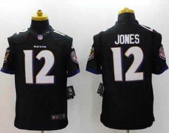 Nike Baltimore Ravens #12 Jacoby Jones Black Alternate NFL New Limited Jersey