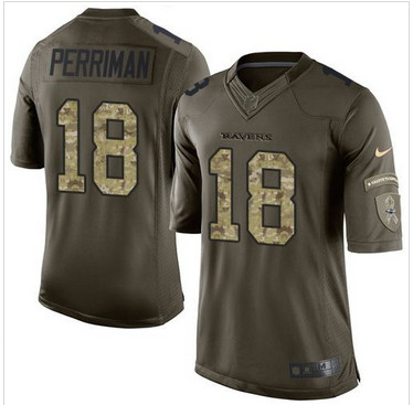 Nike Baltimore Ravens #18 Breshad Perriman Green Men's Stitched NFL Limited Salute to Service Jersey