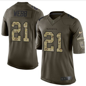 Nike Baltimore Ravens #21 Lardarius Webb Green Men's Stitched NFL Limited Salute to Service Jersey