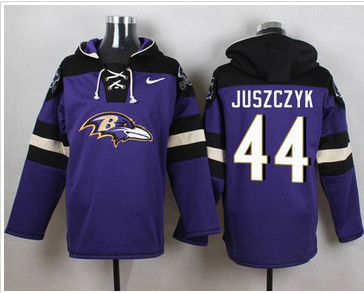 Nike Baltimore Ravens #44 Kyle Juszczyk Purple Player Pullover NFL Hoodie