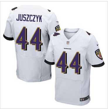 Nike Baltimore Ravens #44 Kyle Juszczyk White Men's Stitched NFL New Elite Jersey