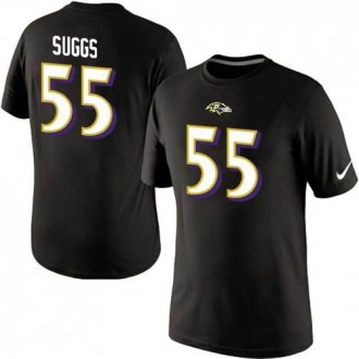 Nike Baltimore Ravens #55 Terrell Suggs Pride Name & Number NFL T-Shirt Black