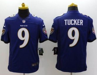 Nike Baltimore Ravens #9 Justin Tucker Purple Team Color NFL New Limited Jersey