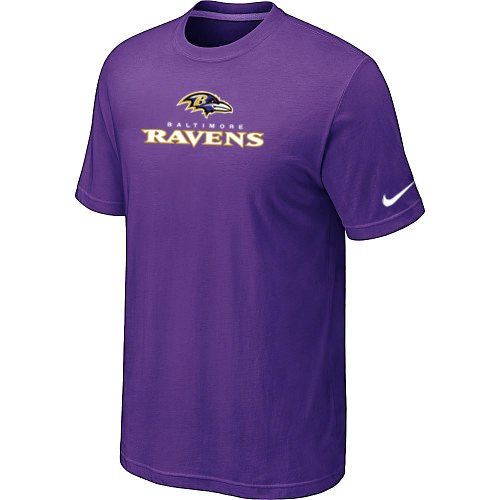NEW Baltimore Ravens Authentic Logo T-Shirt Purple