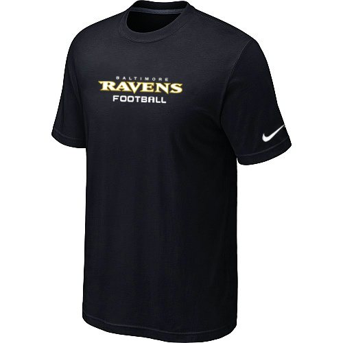 NEW Baltimore Ravens Sideline Legend Authentic Font Dri-fit T-Shirt Black