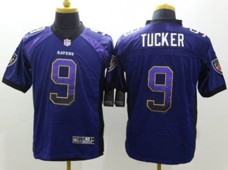 Nike Baltimore ravens #9 Justin Tucker Purple Team Color Men's Stitched NFL Elite Drift Fashion Jersey