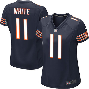 Nike Bears #11 Kevin White Navy Blue Team Color Women's Stitched NFL Elite Jersey