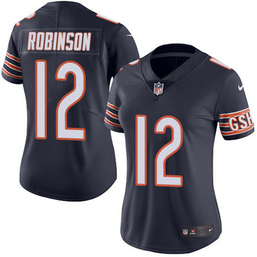Nike Bears #12 Allen Robinson Navy Blue Team Color Women's Stitched NFL Vapor Untouchable Limited Jersey
