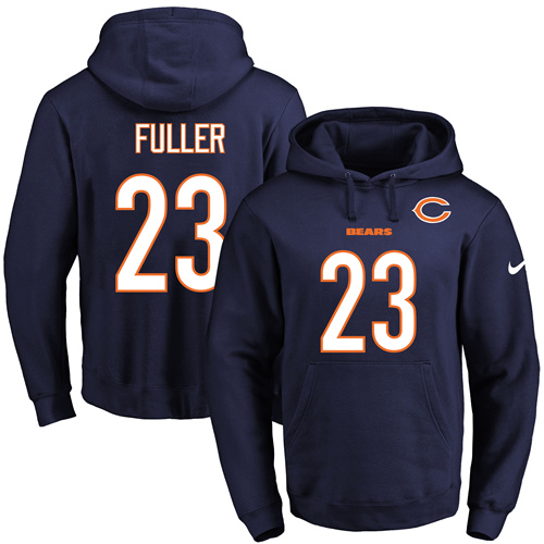 Nike Bears #23 Kyle Fuller Navy Blue Name & Number Pullover NFL Hoodie