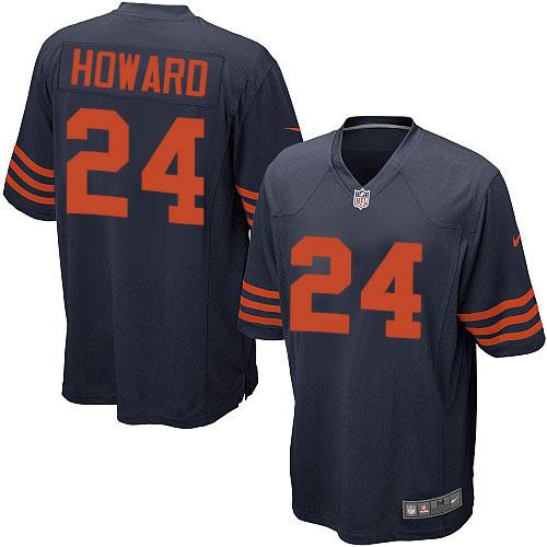 Nike Bears #24 Jordan Howard Navy Blue Youth Stitched NFL 1940s Throwback Elite Jersey