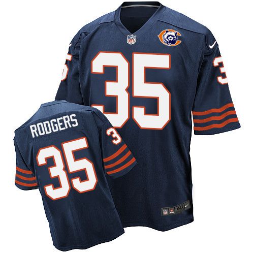 Nike Bears #35 Jacquizz Rodgers Navy Blue Throwback Men's Stitched NFL Elite Jersey