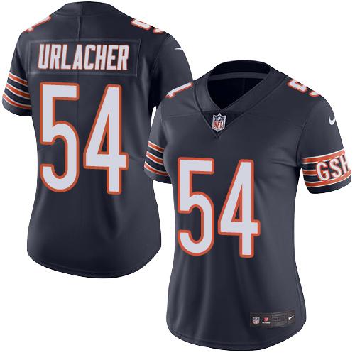 Nike Bears #54 Brian Urlacher Navy Blue Women's Stitched NFL Limited Rush Jersey