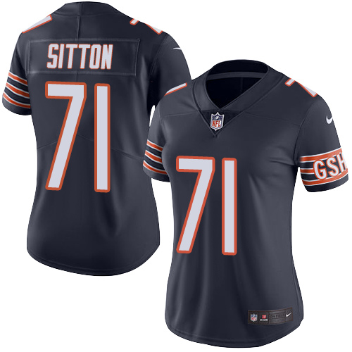 Nike Bears #71 Josh Sitton Navy Blue Team Color Women's Stitched NFL Vapor Untouchable Limited Jersey