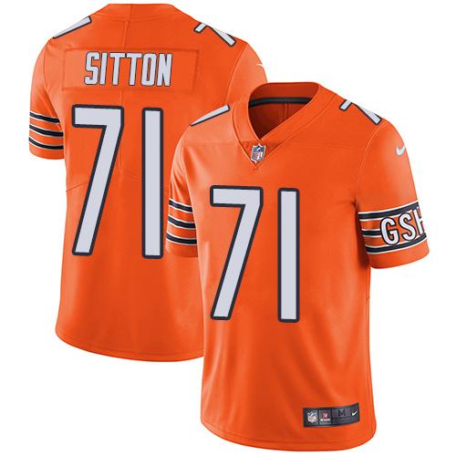 Nike Bears #71 Josh Sitton Orange Youth Stitched NFL Limited Rush Jersey