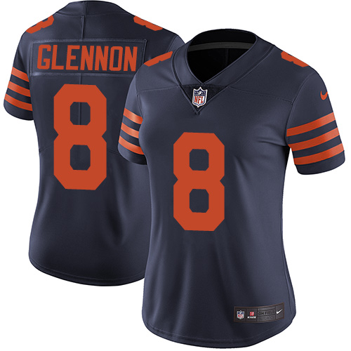Nike Bears #8 Mike Glennon Navy Blue Alternate Women's Stitched NFL Vapor Untouchable Limited Jersey