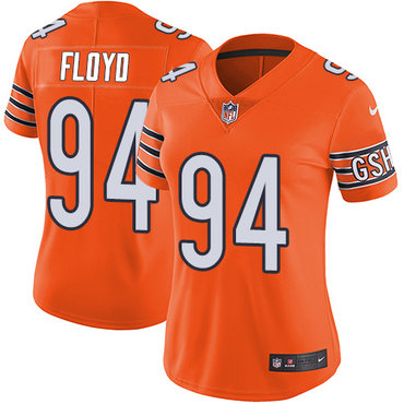 Nike Bears #94 Leonard Floyd Orange Women's Stitched NFL Limited Rush Jersey
