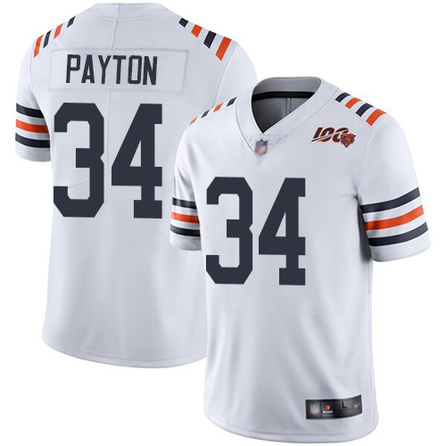 Nike Bears 34 Walter Payton White Youth 2019 100th Season Alternate Classic Retired Vapor Untouchable Limited Jersey