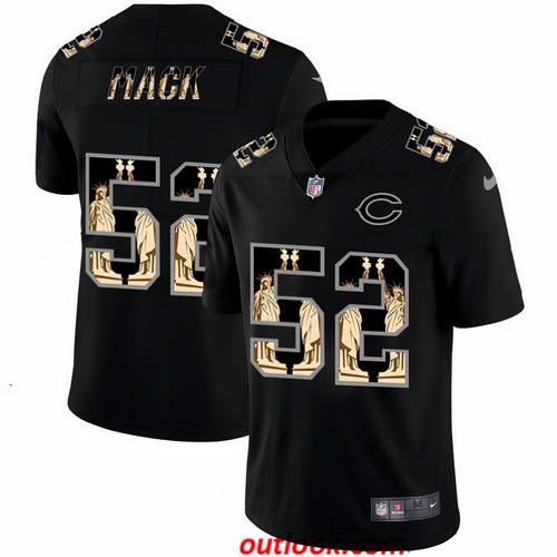 Nike Bears 52 Khalil Mack Black Statue Of Liberty Limited Jersey