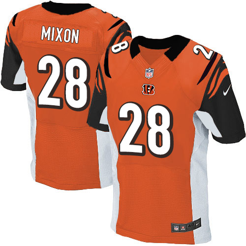 Nike Bengals #28 Joe Mixon Orange Alternate Men's Stitched NFL Elite Jersey